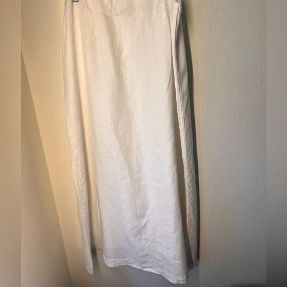 Reformation Andi Linen White Button-Front Maxi Skirt - Picture 4 of 5